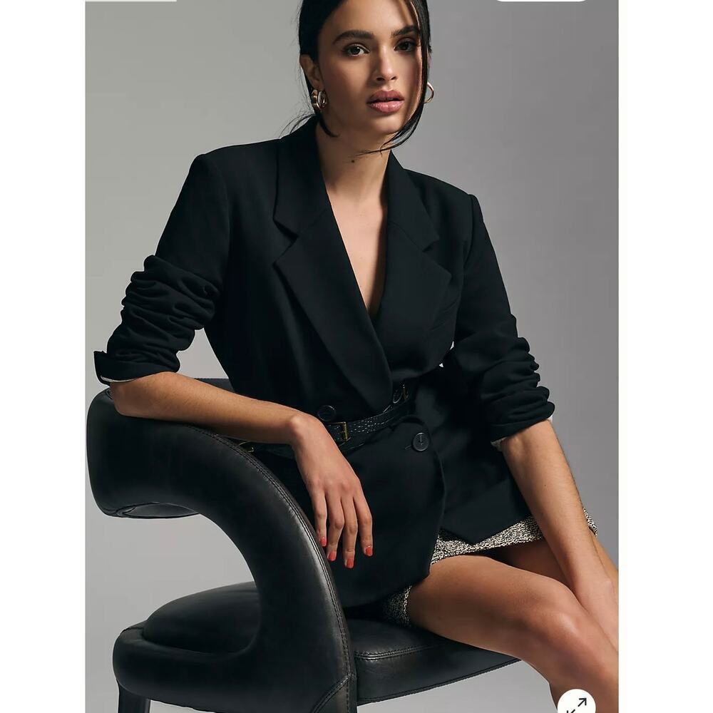 Anthropologie Maeve Double-Breasted Blazer